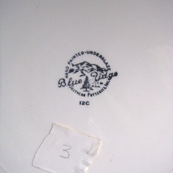 2 BLUE RIDGE Southern Pottery Bountiful Dinner Plates - Picture 5 of 10